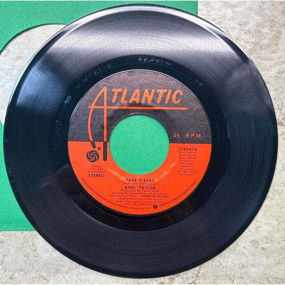 Andy Taylor Take It Easy / Angel Eyes 45 Rock 80s American Anthem Soundtrack - Picture 4 of 6